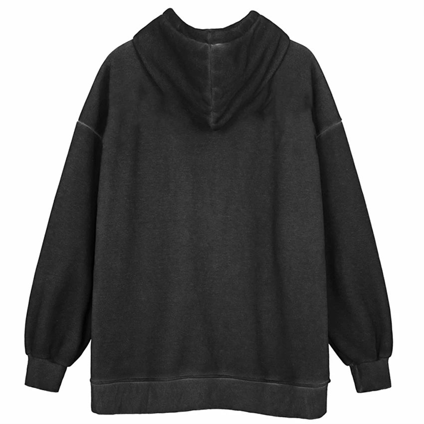 Angel Print Hooded Zip Up