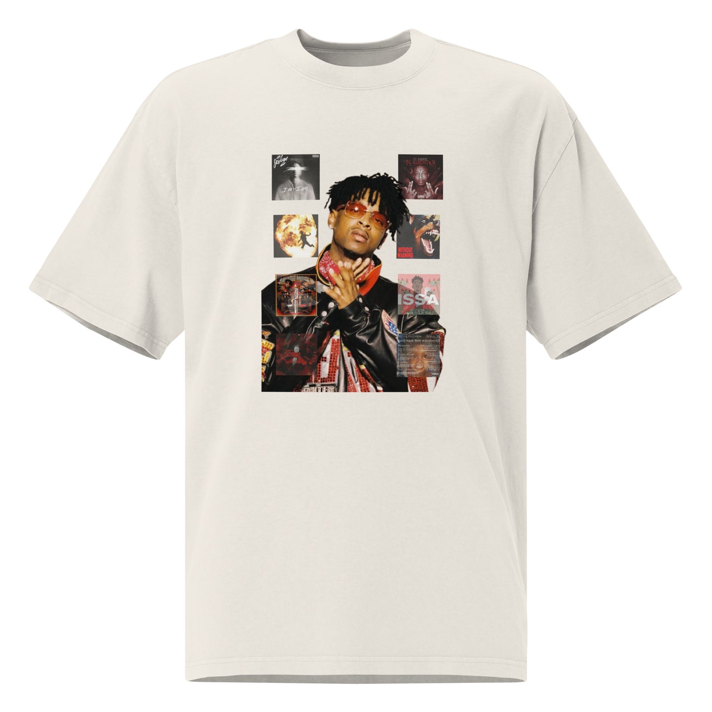 Oversized faded 21 Savage t-shirt