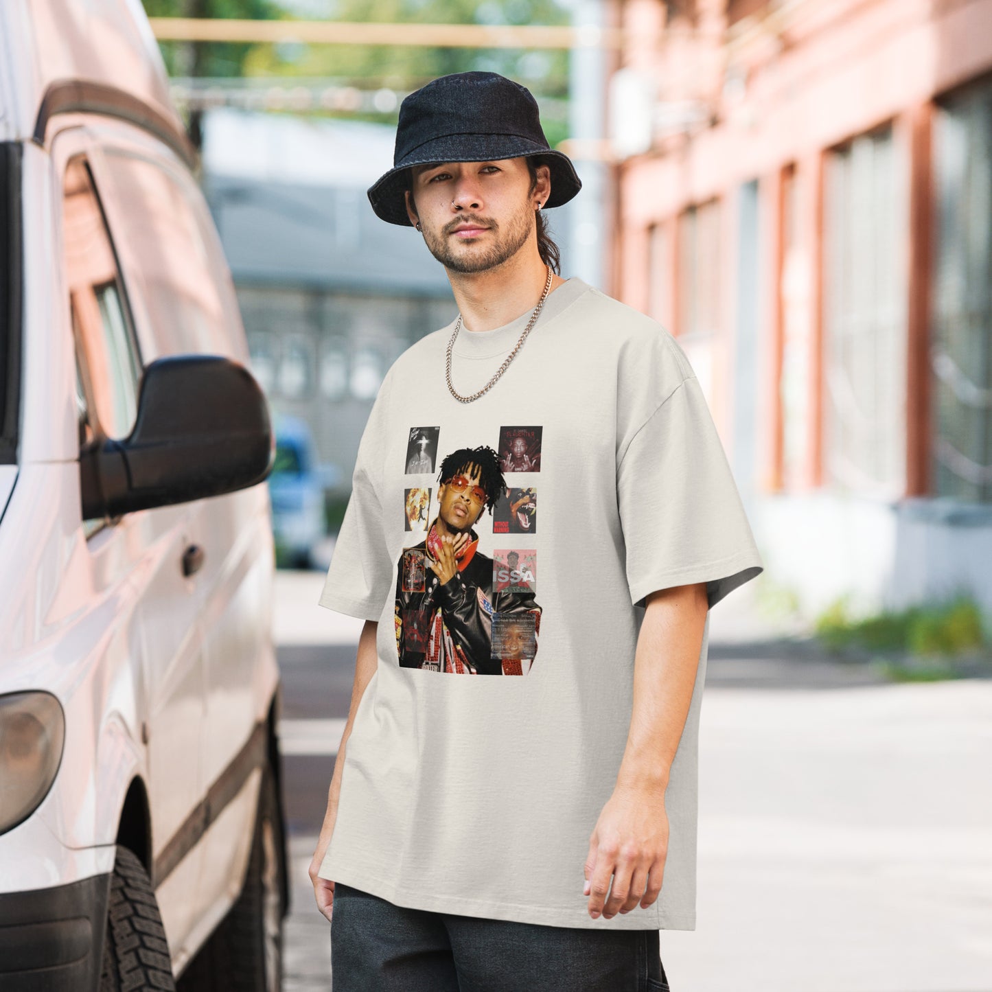 Oversized faded 21 Savage t-shirt
