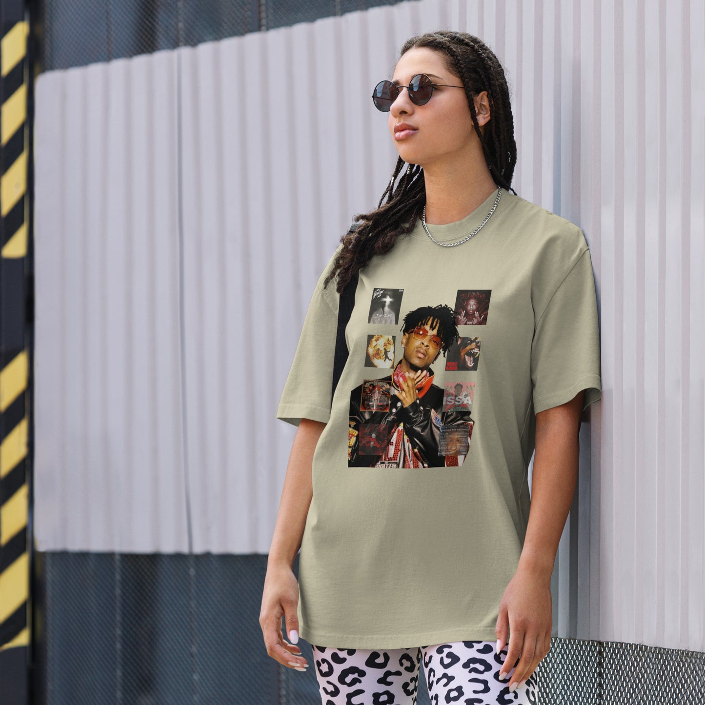 Oversized faded 21 Savage t-shirt