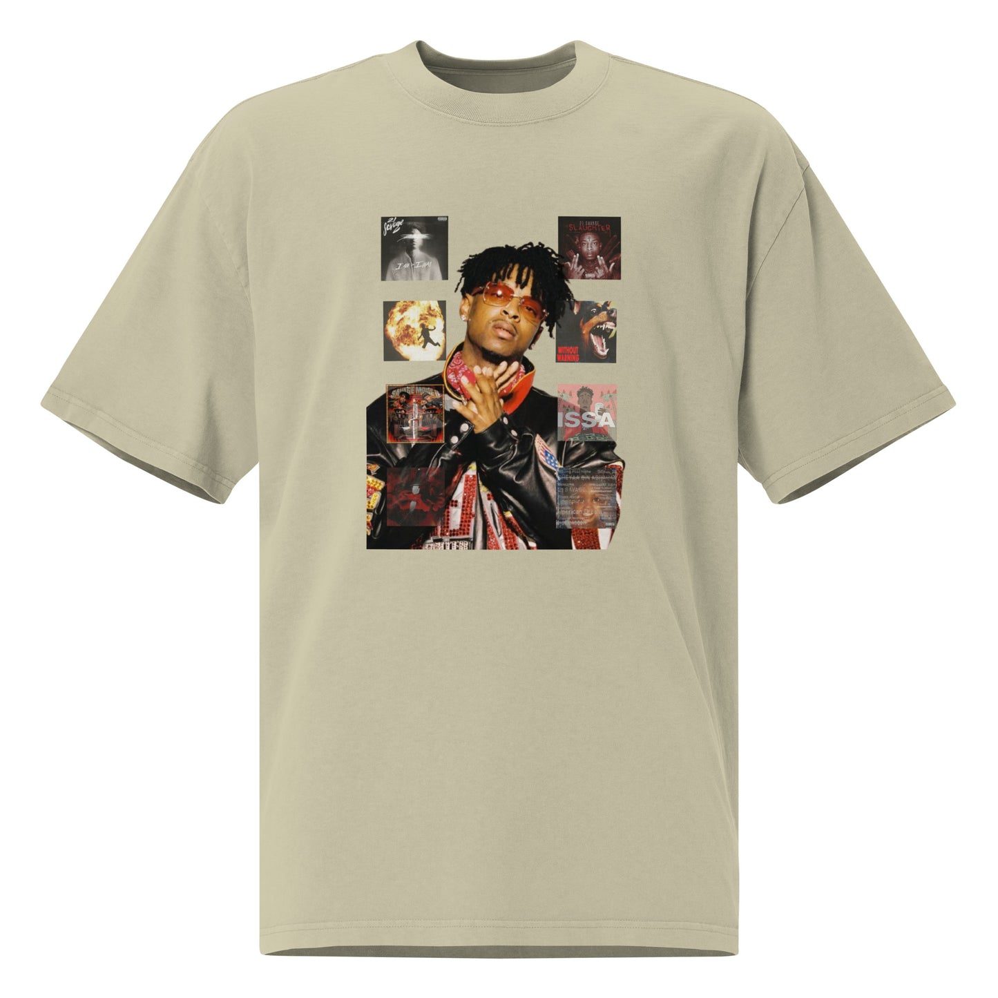Oversized faded 21 Savage t-shirt