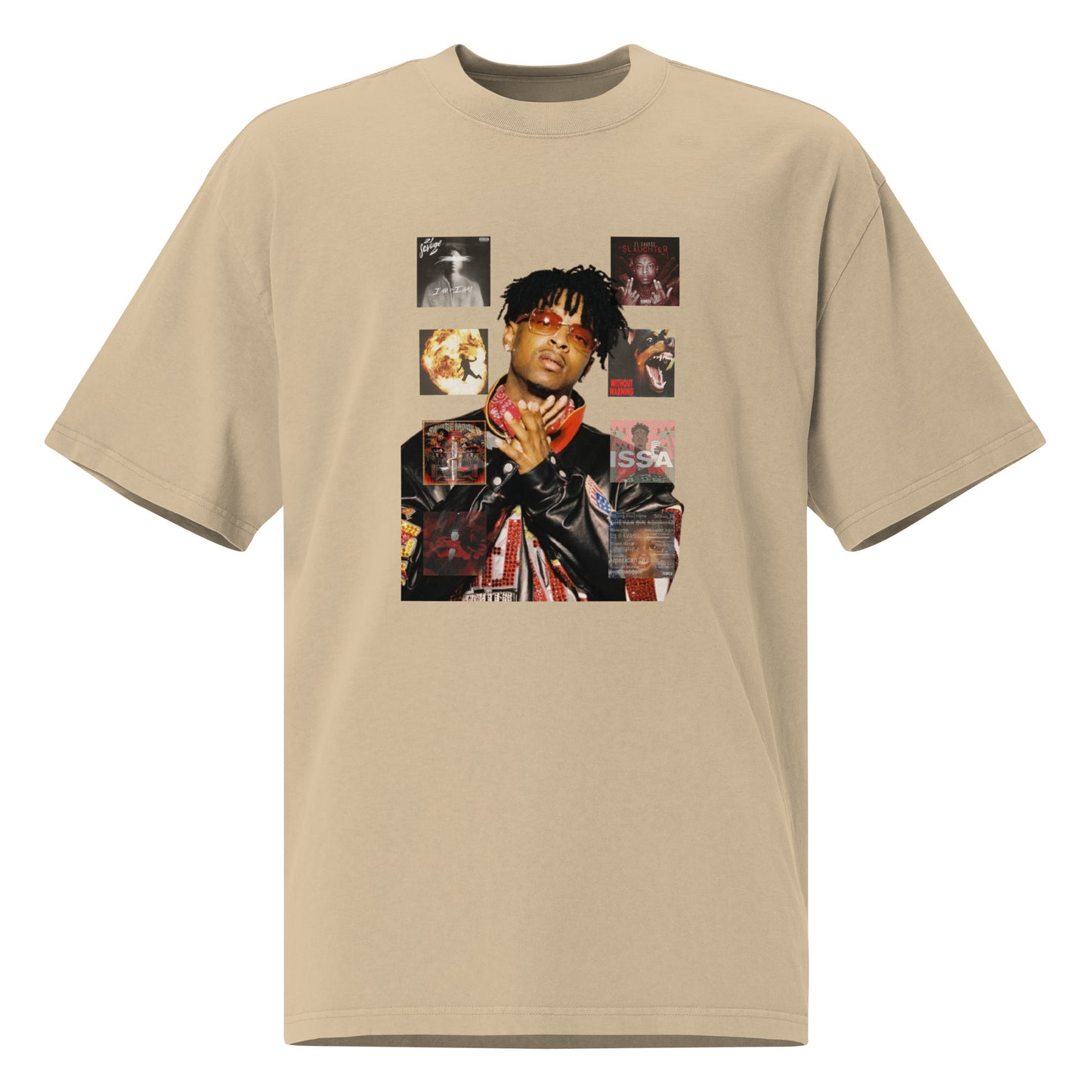 Oversized faded 21 Savage t-shirt